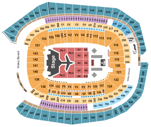 US Bank Stadium Morgan Wallen Seating Chart